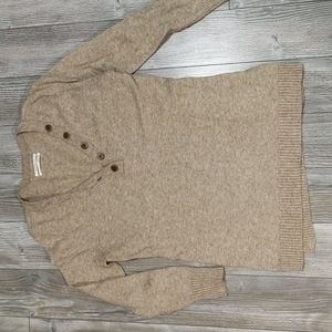 Anthropologie Button Up Knit Tunic S